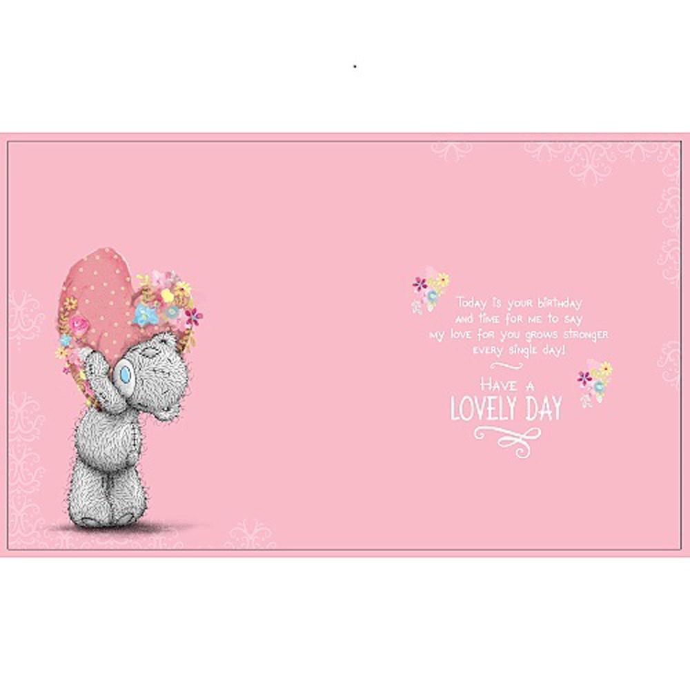 Wife Birthday Me to You Bear Luxury Card Extra Image 1